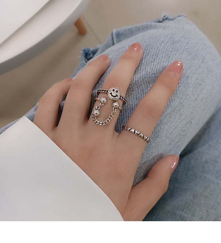 Cincin Multilayer Model Terbuka Gaya Hip Hop Punk Untuk Wanita