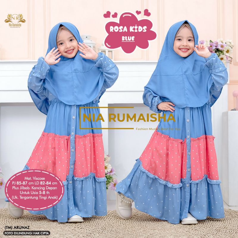 Gamis Anak Set Jilbab ROSA KIDS By Nia Rumaisha