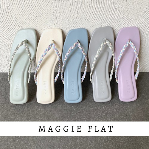 DUSHI Maggie Sandal wanita kepang flat