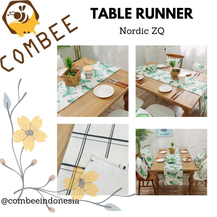 Table Runner / Hiasan Meja / Taplak Meja / Penghias / Aksesoris / Nordic / Cotton - ZQ10