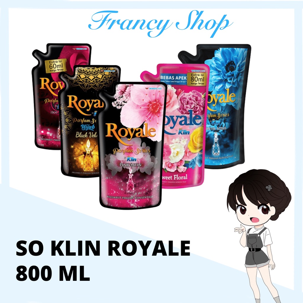 Pelembut Pewangi Pakaian Royale Parfum Series 700 / 750 / 780 ml Refill Pouch Purple Dawn / Winter B