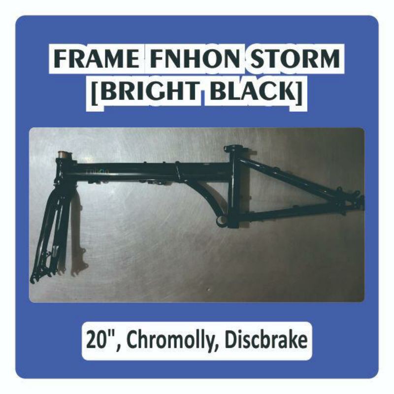 Frame Fork Fnhon Storm Hitam metalic dan Handle post Hp black glossy Discbrake DB Disc brake