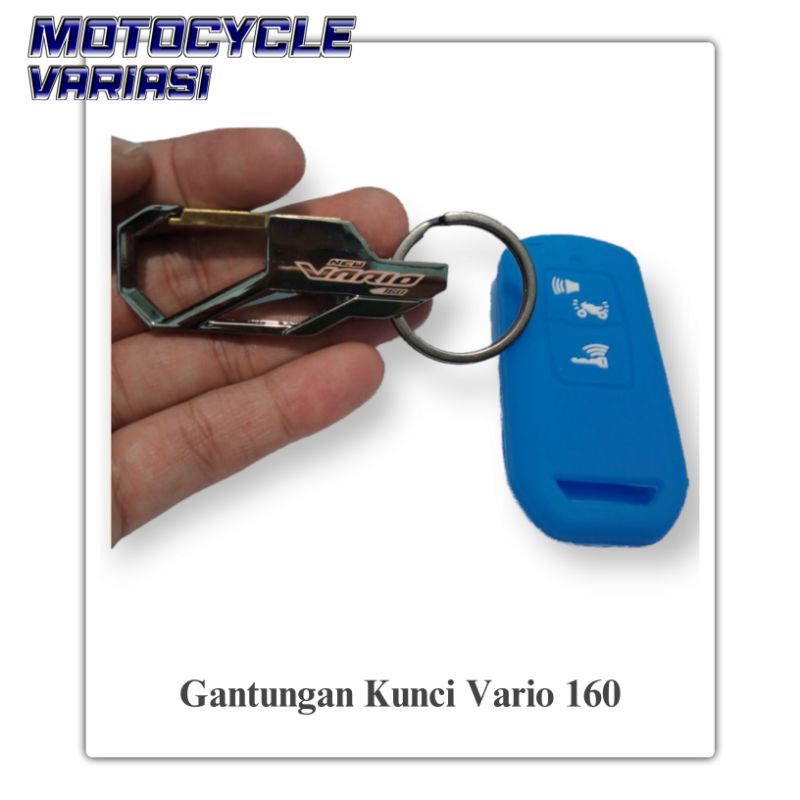 PAKET GANTUNGAN KUNCI LOGO VARIO DAN COVER SILICONE REMOTE VARIO 160 2022