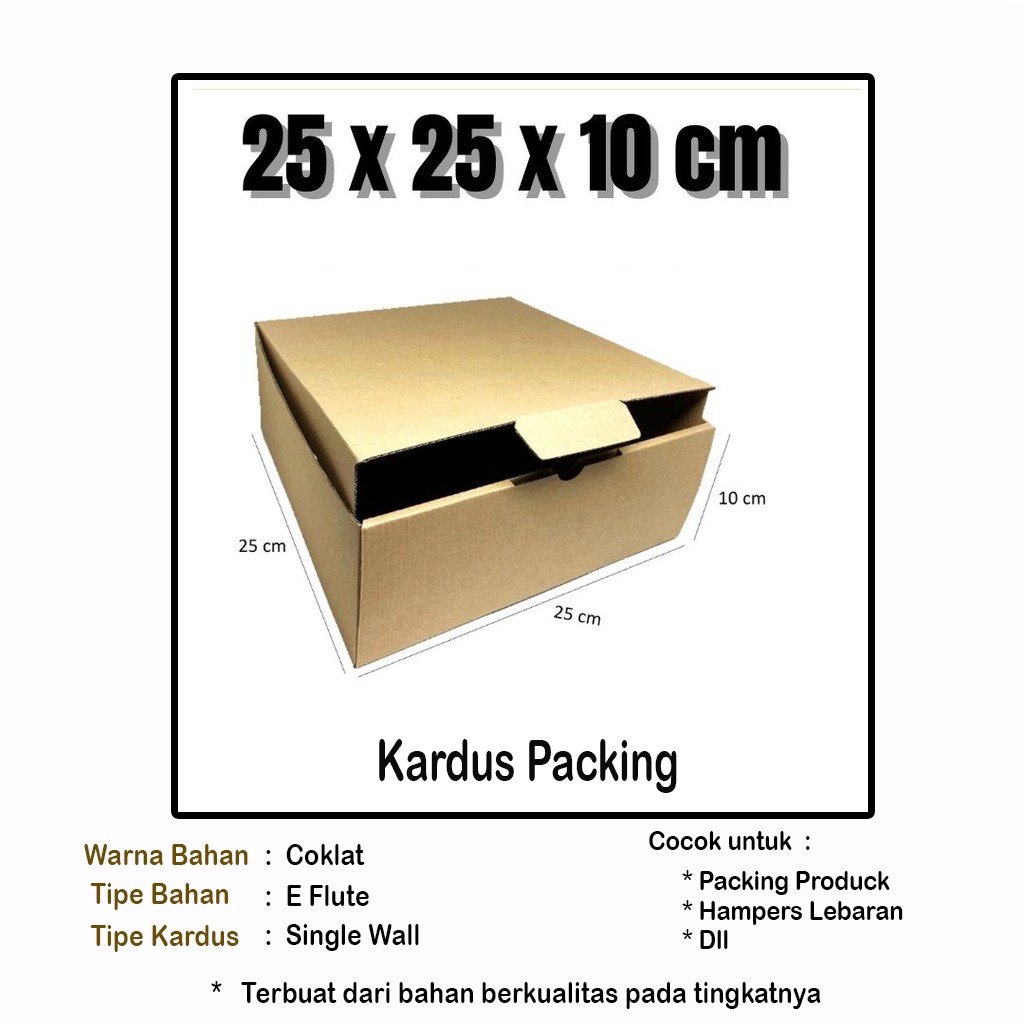 

Kardus Packing 25x25x10 cm | Boxkemasan | box paket | Kardus kado