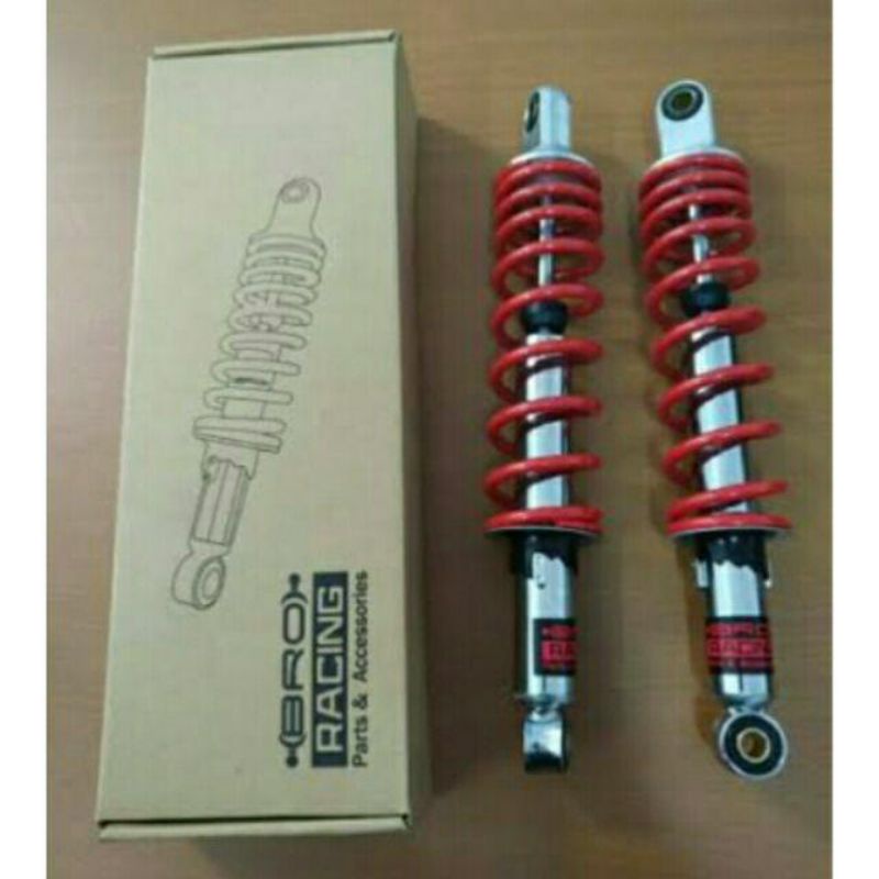 1 set (2 biji) Shock breaker racing supra bebek 340mm & 280mm motor supra revo Jupiter z revo blade 