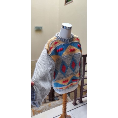 sweater lengan balon