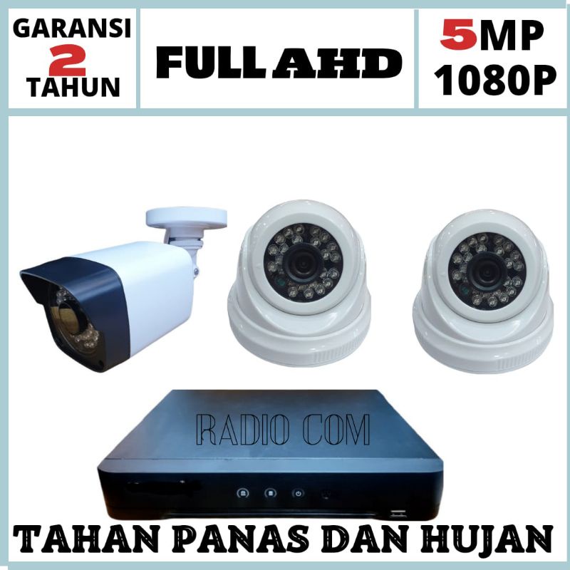 paket cctv 4 chanel 3 camera 5mp 1080p full hd ir sony komplit