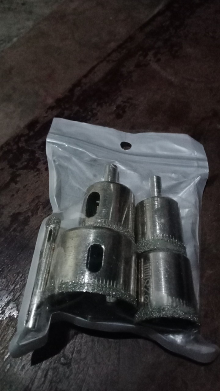 Mata Bor Kaca Keramik Diamond Holesaw Set 5pcs Rotary Tool
