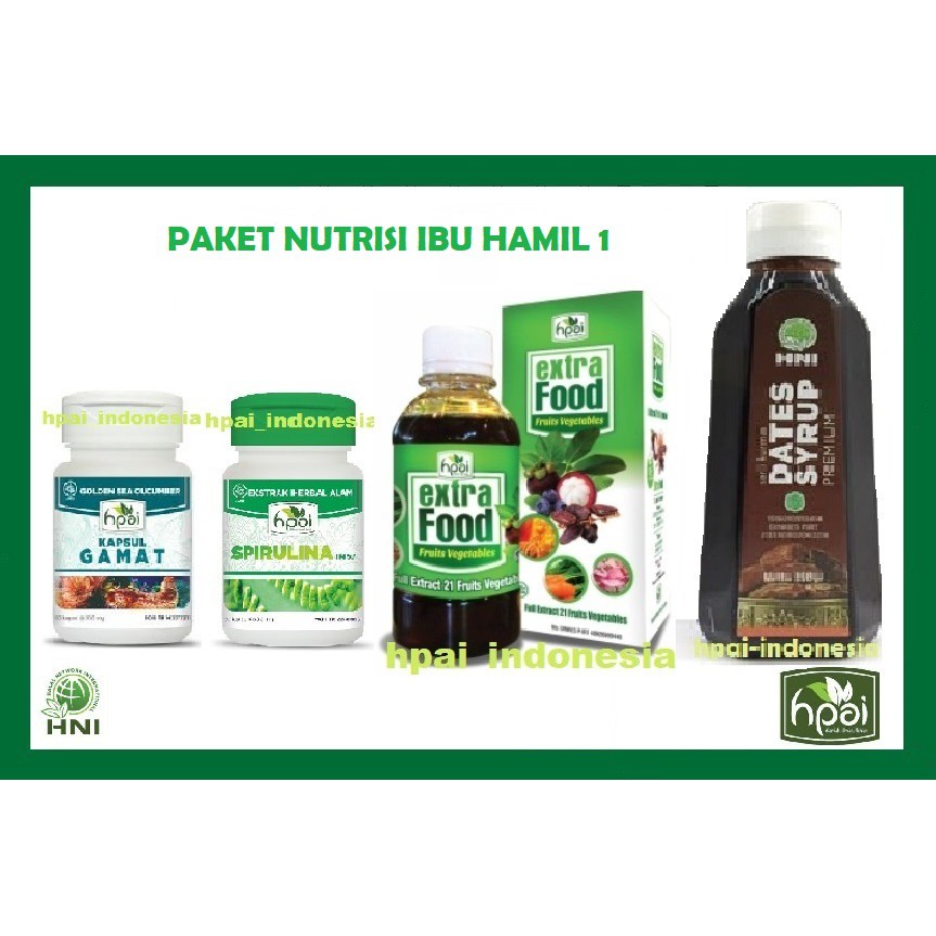 Paket Nutrisi Ibu Hamil Herbal Hni Hpai Lengkap Ibu Menyusui Busui Bumil Bayi Anak Vitamin Indonesia