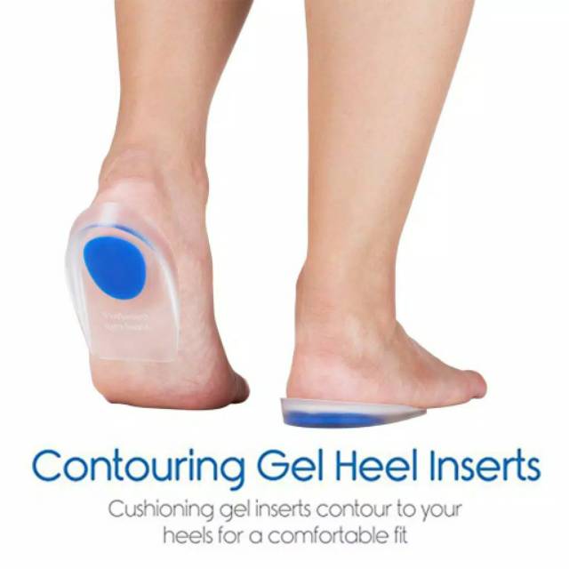 Insole sepatu Silicone gel Self Healing Heel Bantalan Tumit