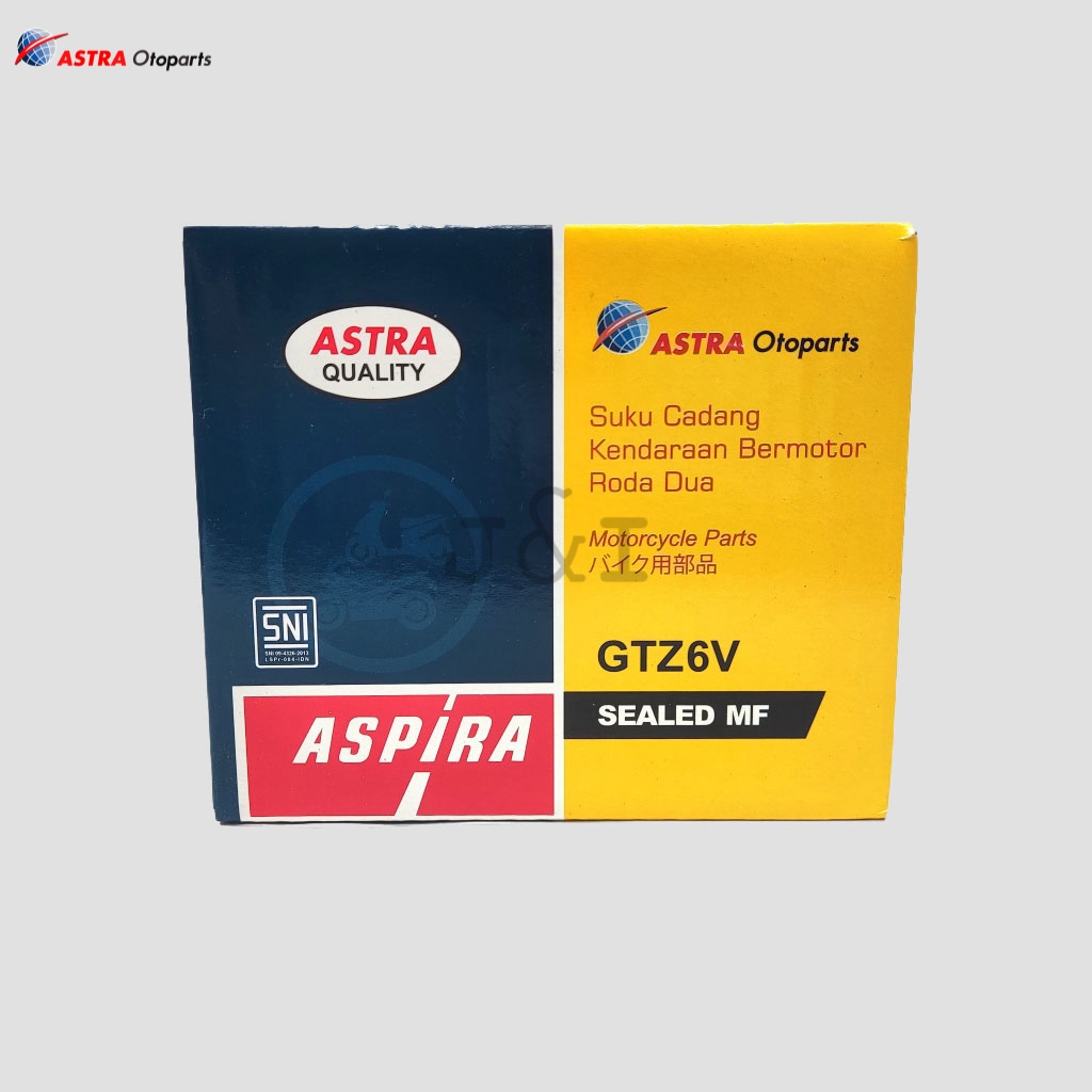 Aki kering Aspira GTZ6V ORIGINAL