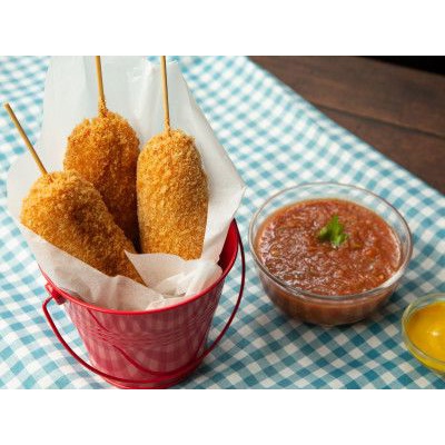 CORNDOG Makanan Jajanan Korea Viral Halal BPOM Merek Omoni Korean Halal Food