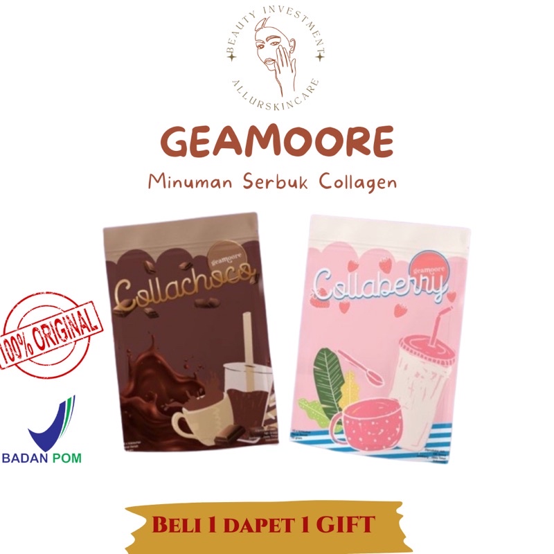 [READY STOCK] Collaberry GEAMOORE | COLLACHOCO GEAMOORE | Collaberry Drink Collagen By Geamoore | Co