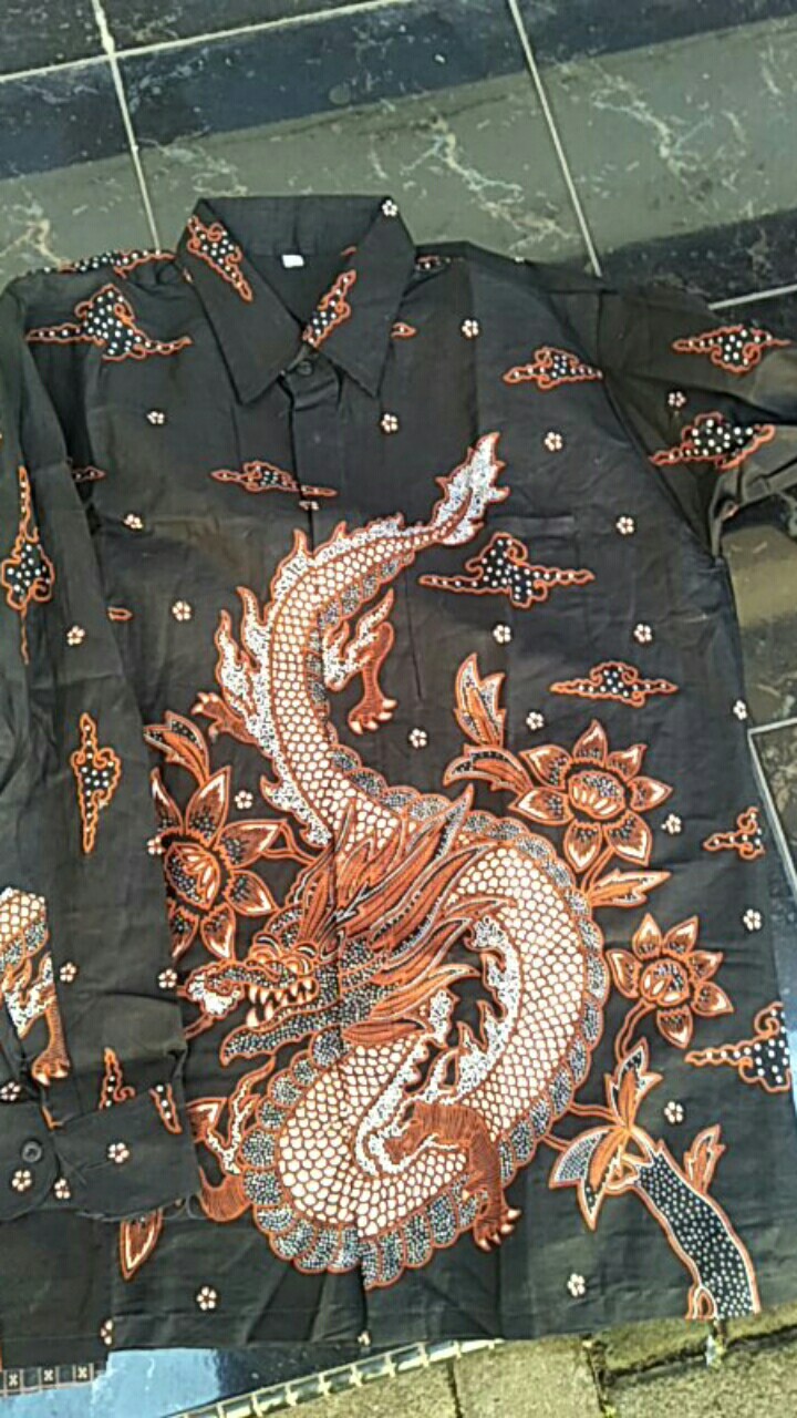 Kemeja Batik Pria Lengan Panjang Batik Azmil Hrb026 Motif Keratonan Kode 002 Size M L Xl Xxl Reguler