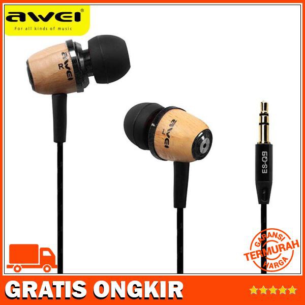 Awei Earphone Wood Design - Q9