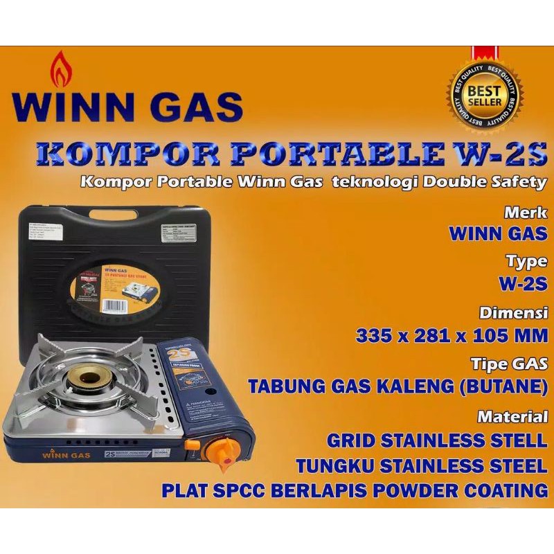 Winn  Gas  W 1S , 2S  ,  Win , Gas , STAINLESS KOMPOR PORTABLE