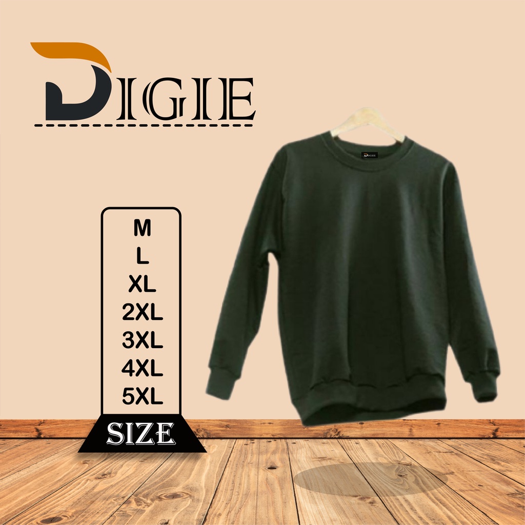 Sweater Pria Wanita Hijau Army