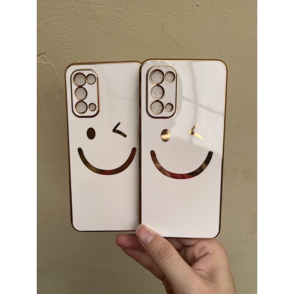 WENG Softcase Glossy Chrome Smile For Oppo Realme Samsung Vivo Infinix  Xiaomi