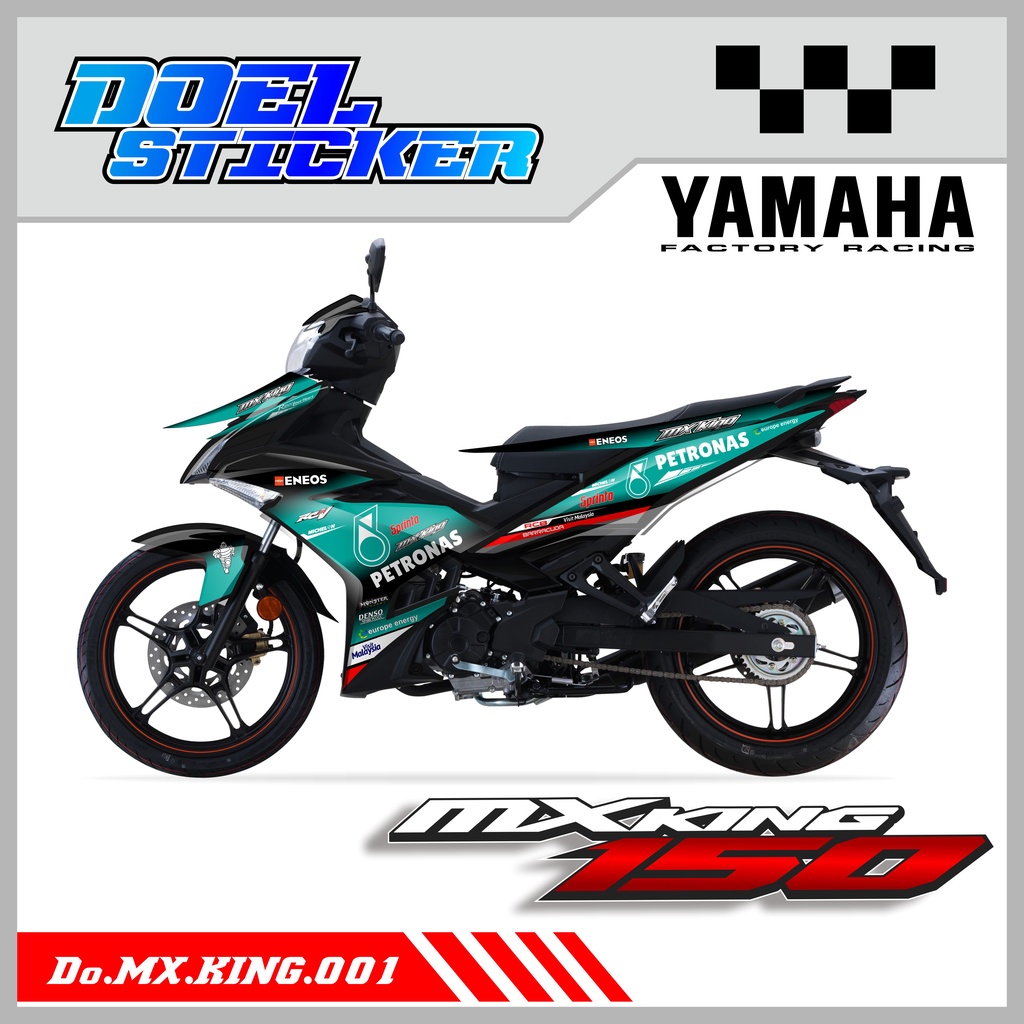 STIKER STRIPING LIST VARIASI MX KING 150 SEMI FULL - STIKER MOTOR MX KING MOTIF PETRONAS 001