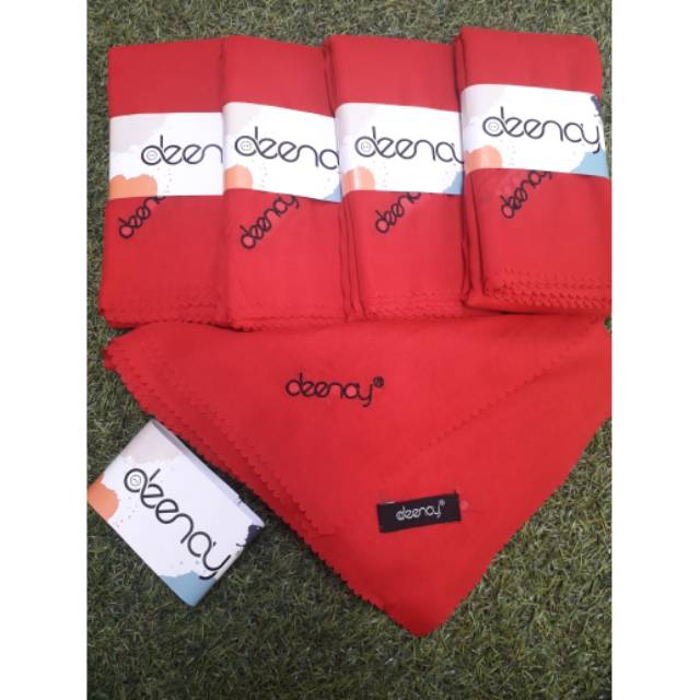 Hija polos segi empat Deenay Liza Formula One (merah terang)