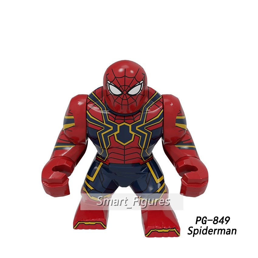 Mainan Action Figure Hulk Minifigures Spiderman Iron Man Captain America Marvel PG8261 Ukuran 7cm