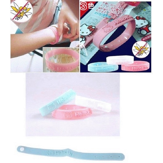 Gelang anti nyamuk hello kitty wristband bugslock anti serangga kids anak dewasa bukan lotion nyamuk mosquito repeller aksesoris