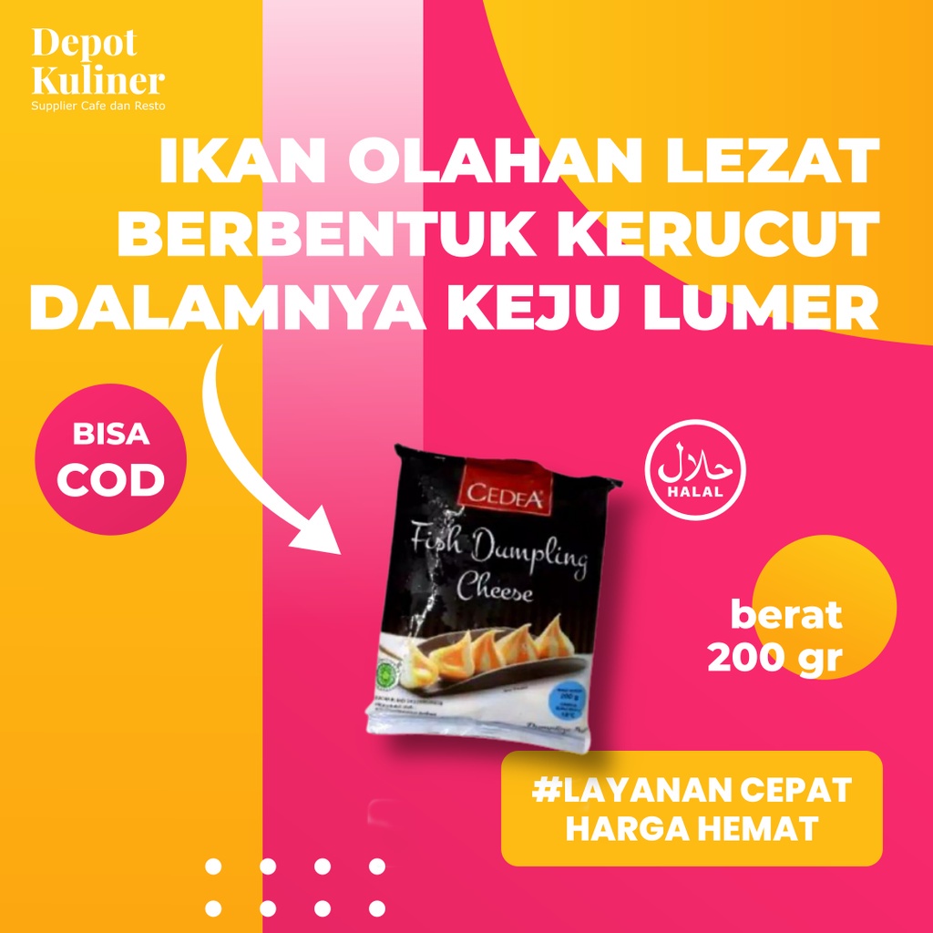 Depot Kuliner Mart Cedea Fish Dumpling Cheese 200gr / Ikan Olahan Keju