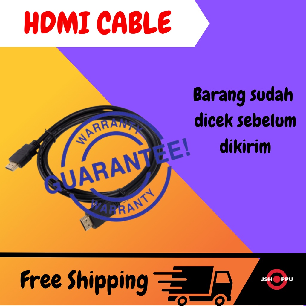 Kabel HDMI Cable HDMI TV  Proyektor Laptop PS XBOX HP TV SUPPORT 4K HD Full hd HIGH QUALITY