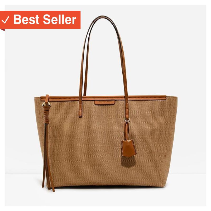 TAS WANITA MURAH ELEGAN IMPORT BAGUS / TAS WANITA TOTE BAG CHALE DAN KETH TEXTURED /CK ROTAN
