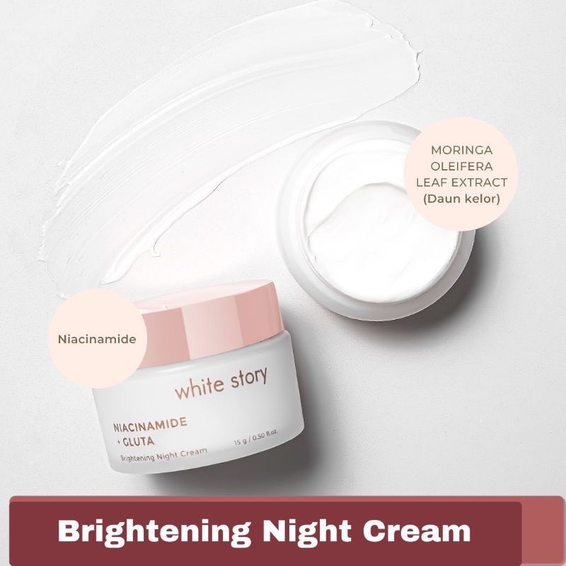 Bisa COD - White Story Paket Cream Wajah Brightening &amp; Acne Original