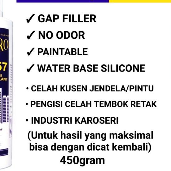 

Lem Paintable Acrylic Sealant ELLPRO AS57(Silicone Sealant Bisa Dicat) - GREY