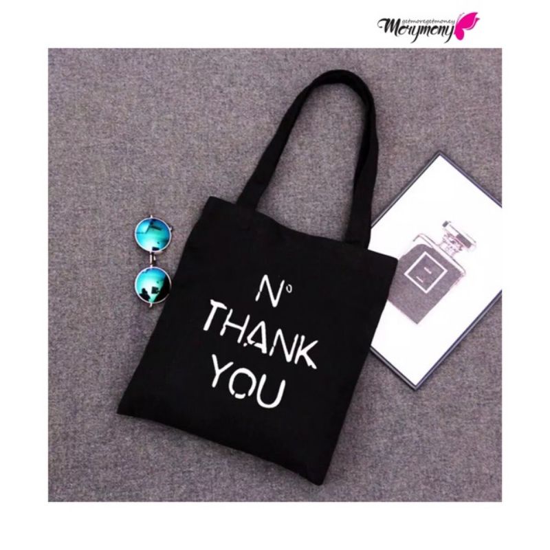 Tas Tote Bag Wanita Terbaru Sablon N Thank You