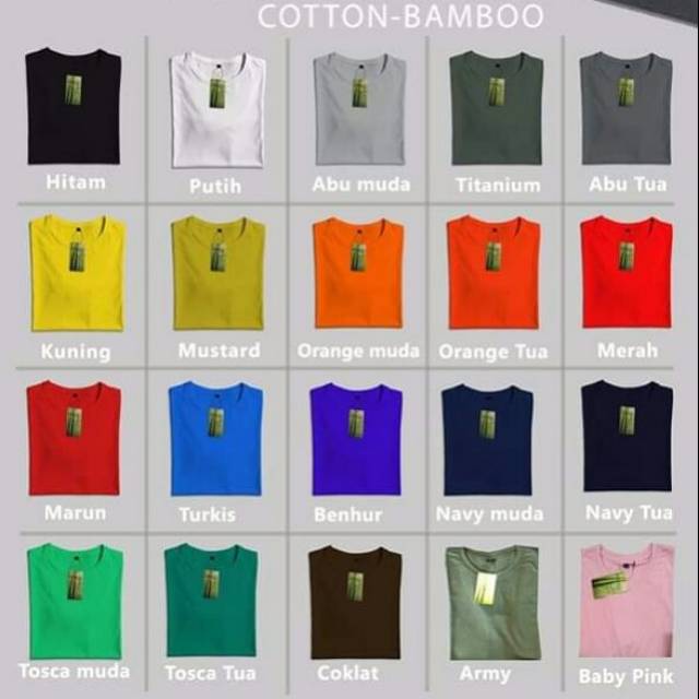 Kaos polos katun bambu