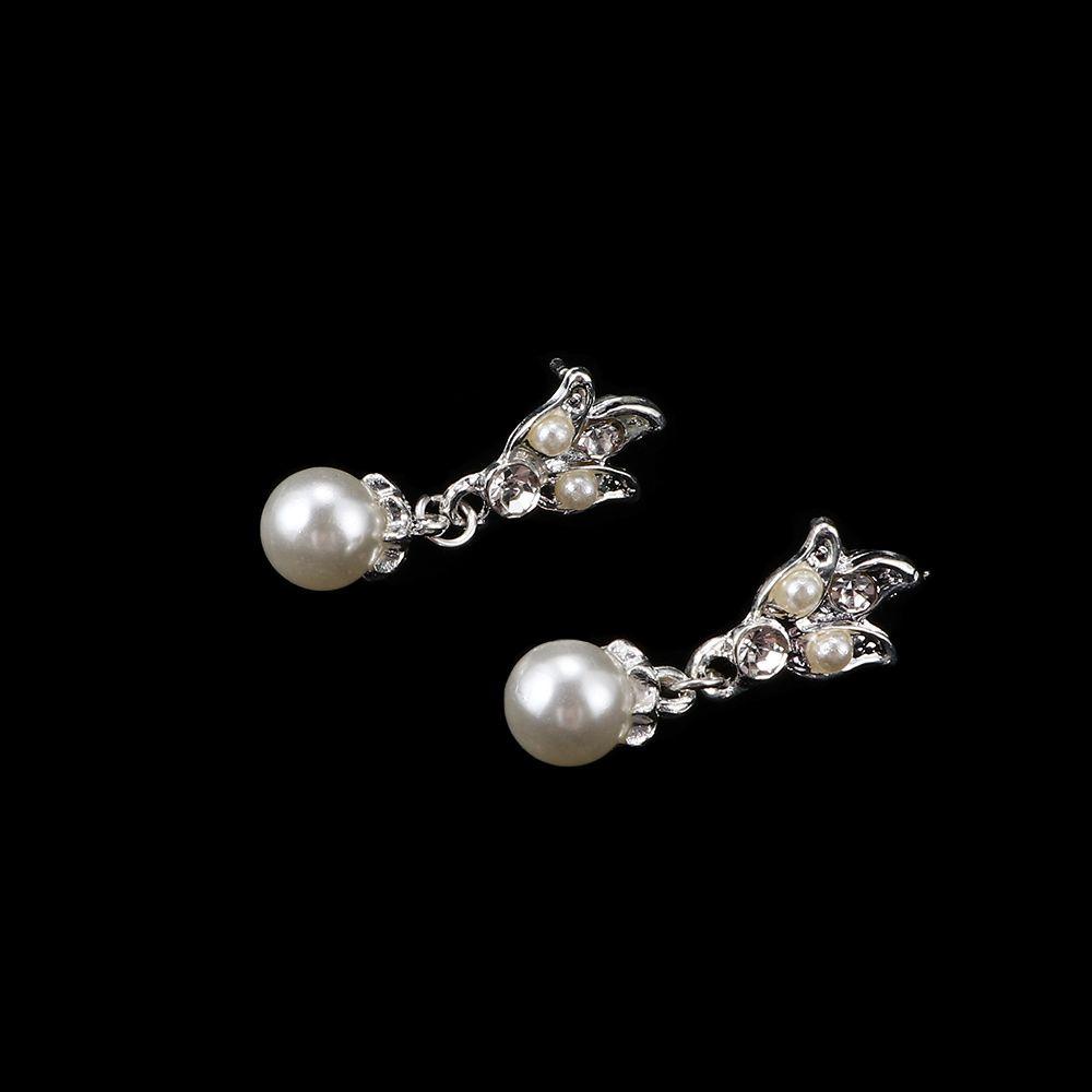 Set Perhiasan Agustina Elegan Handmade Mutiara Bridal Wedding Anting Cantik