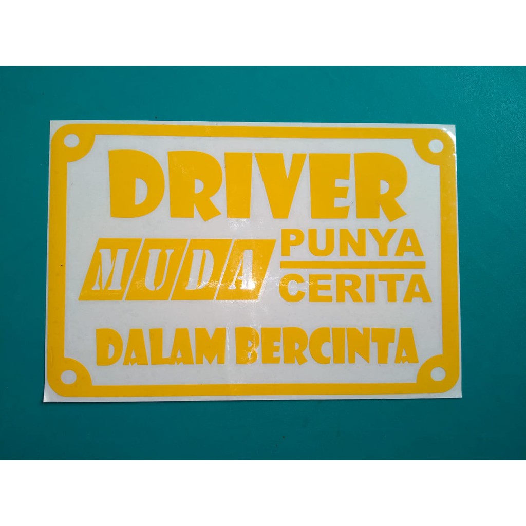 

Cutting stiker Driver muda 29cm x 19cm