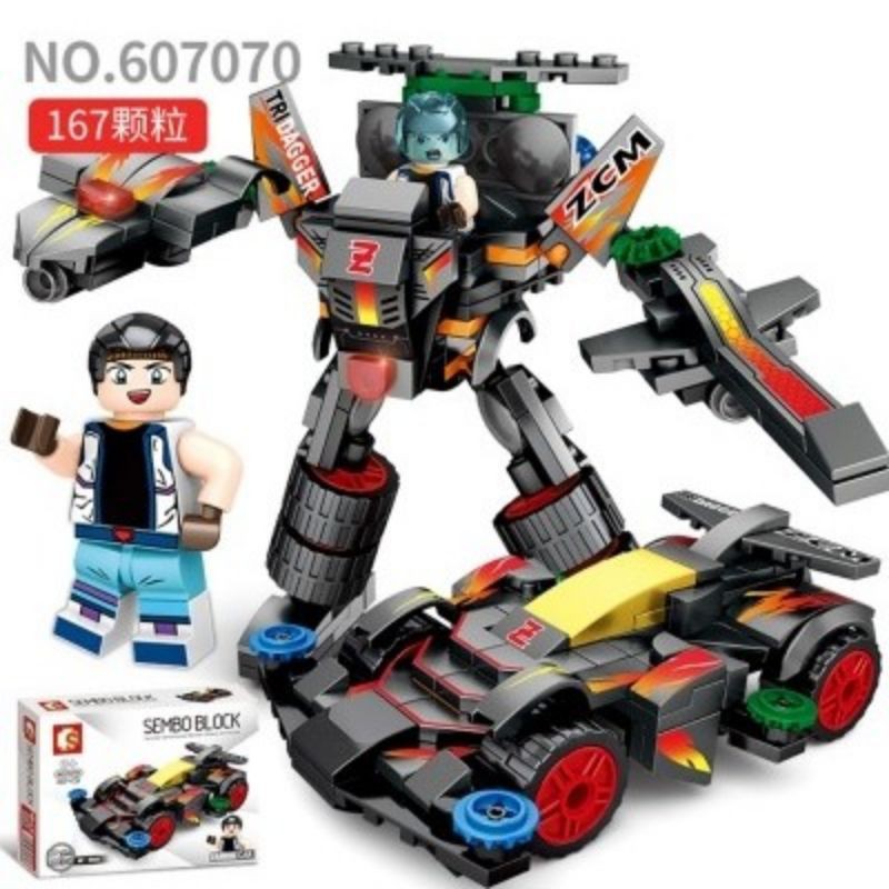 Sembo Block Tamiya Jadi Robot - Mainan Brick Mobil Transformers