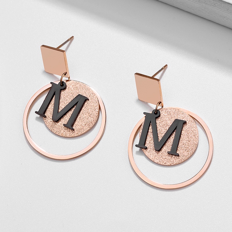 Anting M M titanium anti karat korea fashion