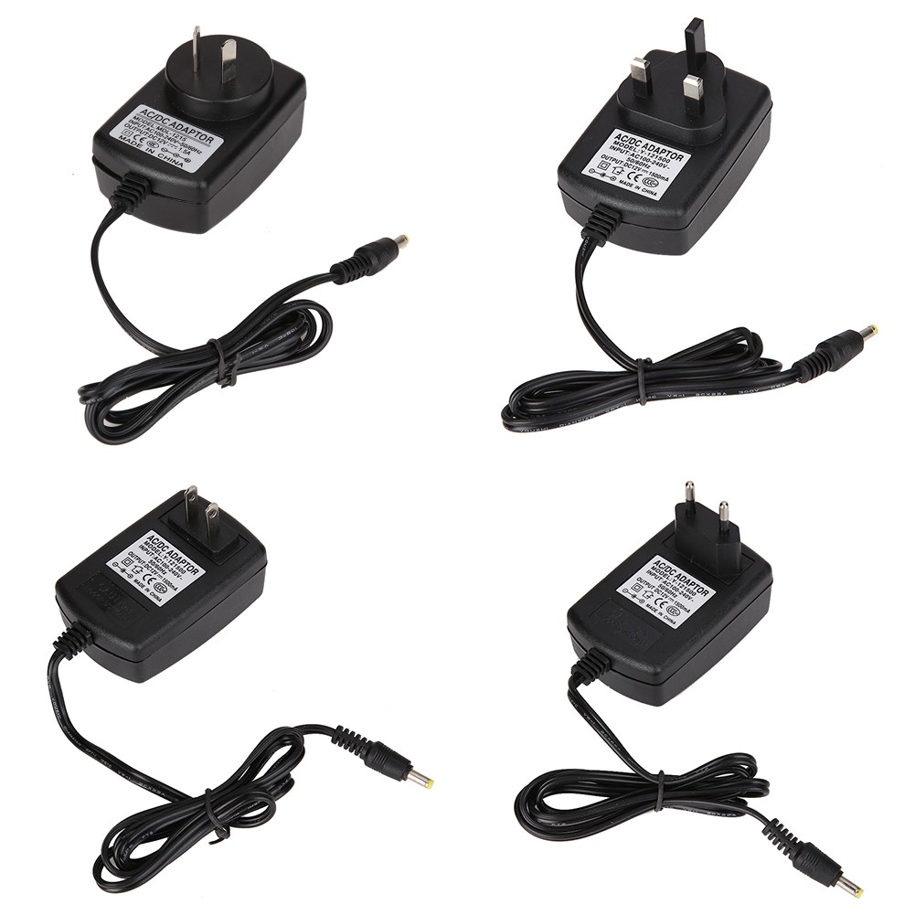 US Plug AC/DC 12V 1A 1000mA Switching Power Supply Cord & adapter 4.0mm ...