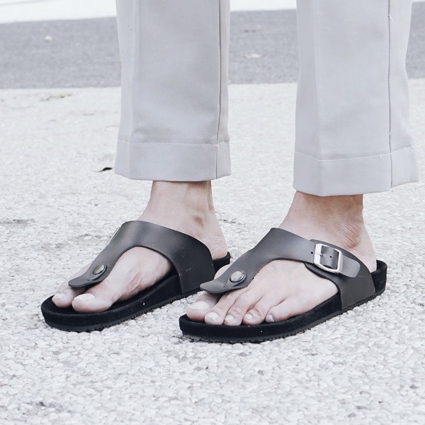 LEXON FULLBLACK | ManNeedMe x Lvnatica | Sandal Casual Pria Sendal Tali ORIGINAL