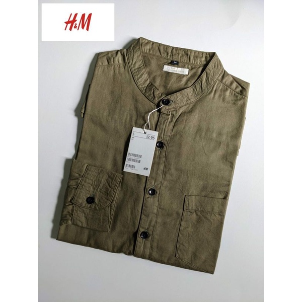 Kemeja Panjang Pria Shanghai HM | Kemeja Pria Soft Twill Katun HM