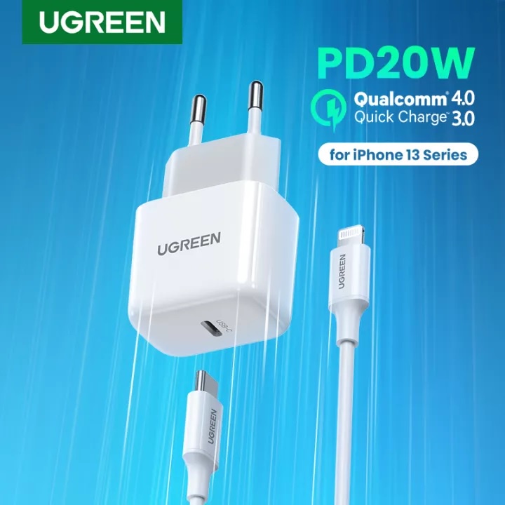 ugreen mini usb c fast charger mfi 20w pd type c iphone 13 12 11 se x xs xr 8 mini pro max