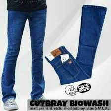 Celana Jean Cutbray Pria Celana Panjang laki-laki / Flare Jean komprang thn 80an Celana Cowo Retro Denim