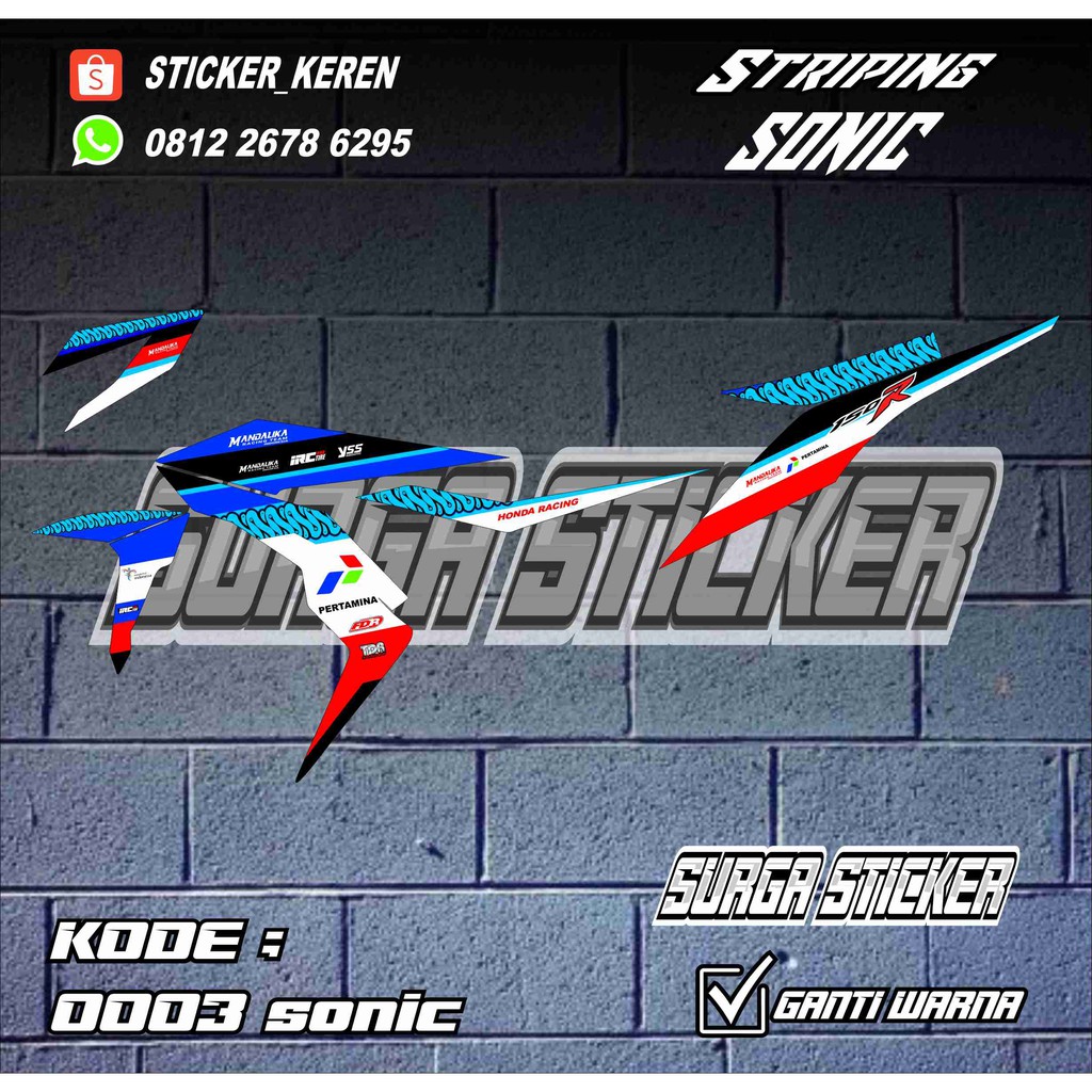 Striping sonic road race keren