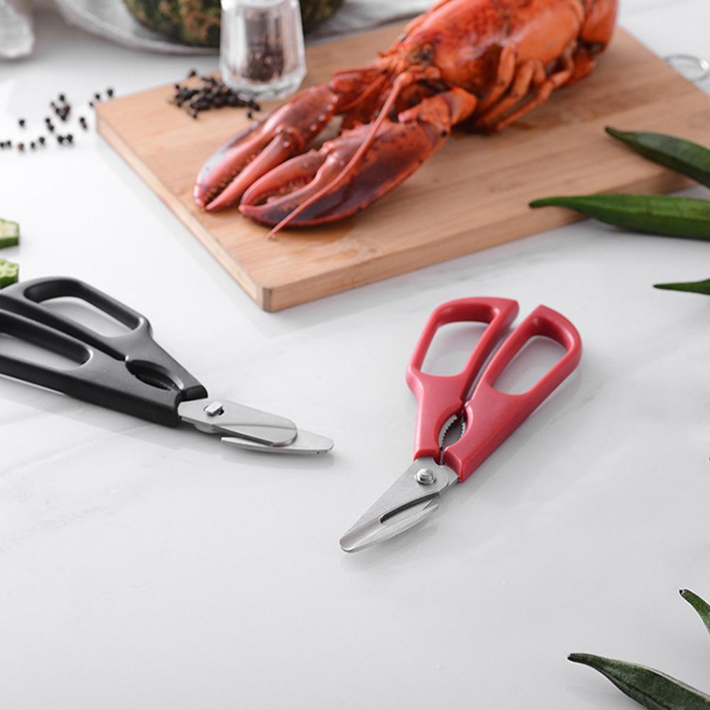 [Elegan] Gunting Seafood Dilepas Stainless Steel Shear Snip Shell Udang Peeler Lobster Udang Ikan Alat Masak Pemotong Sayuran