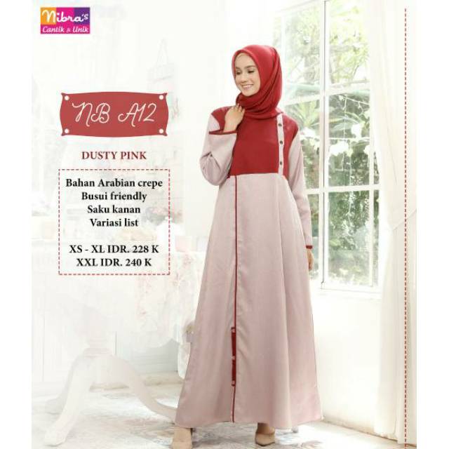 PROMO 25% Gamis Dewasa Nibras Nb A12