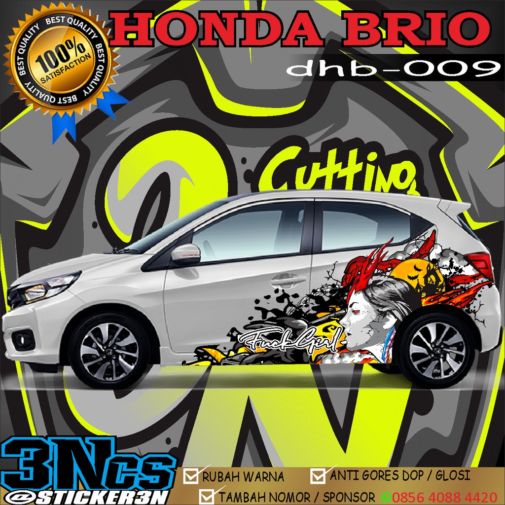 Jual Decal Honda Brio Satya Cewek Imut