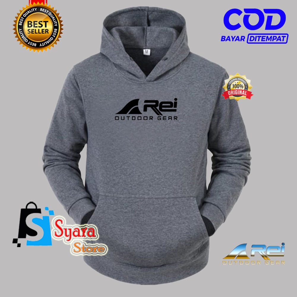 Bisa COD / Hoodie _Rei_ Hitam / Jaket Hoodie Distro / Jaket Tebal / Jaket Sweater / Jaket Musim Ding