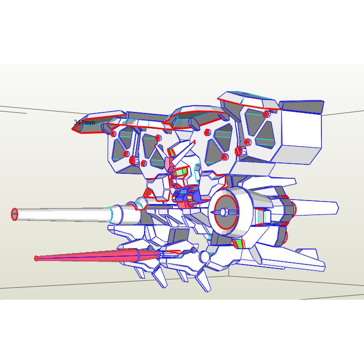 DIY Papercraft Pola Gundam sd rx78 gp03 Dendrodium Kertas BC 150gsm