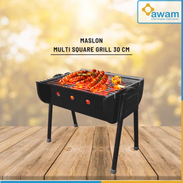MULTI SQUARE GRILL MASPION / PEMANGGANG SOSIS UK 30CM / PEMANGGANG SERBAGUNA MASPION