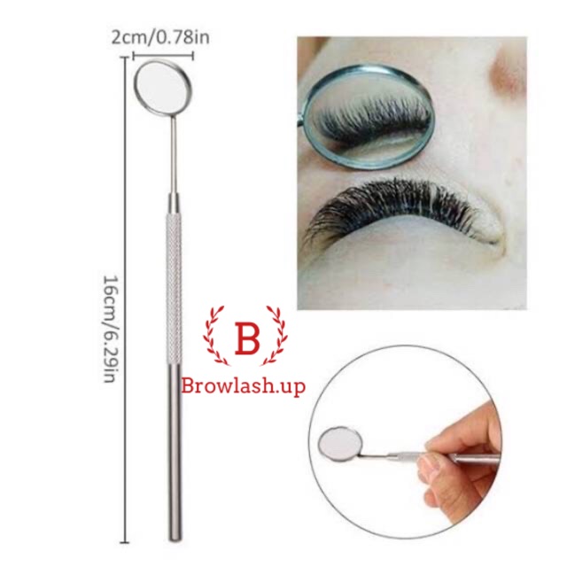 Lash mirror kaca eyelash extension kaca dentist kaca gigi bulat kecil